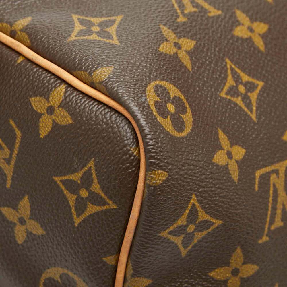 LOUIS VUITTON Brown Monogram Leather Keepall 50 Boston Bag - Picture 6 of 10